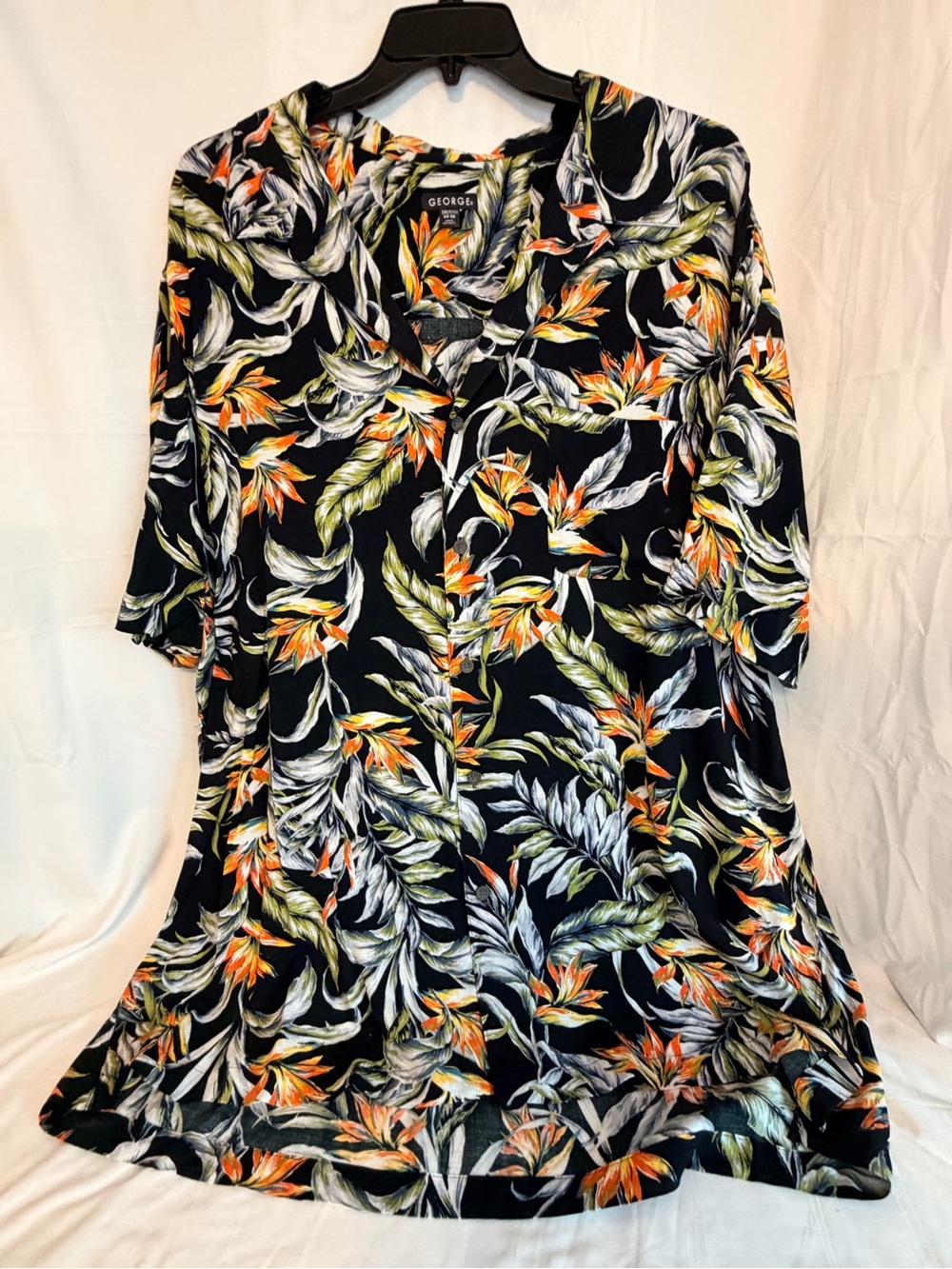 George Black tropical Hawaiian Button-Up Shirt 3xL